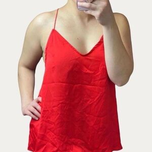 The Fifth Label Journey Red Satin Cami Top NWT Size M